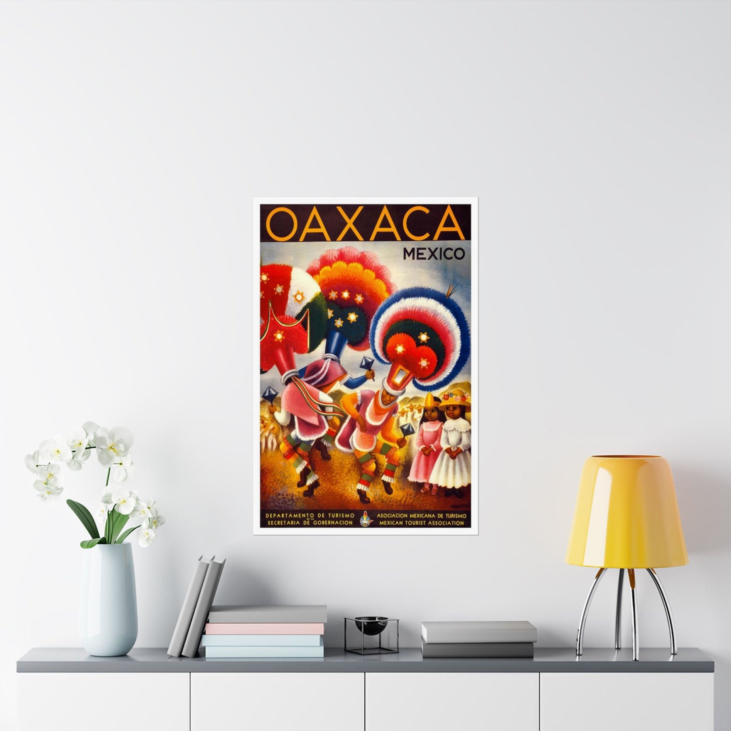 Oaxaca. Mexico. Vintage Travel Poster. High Quality Matte Wall Art Poster for Home, Office, Classroom