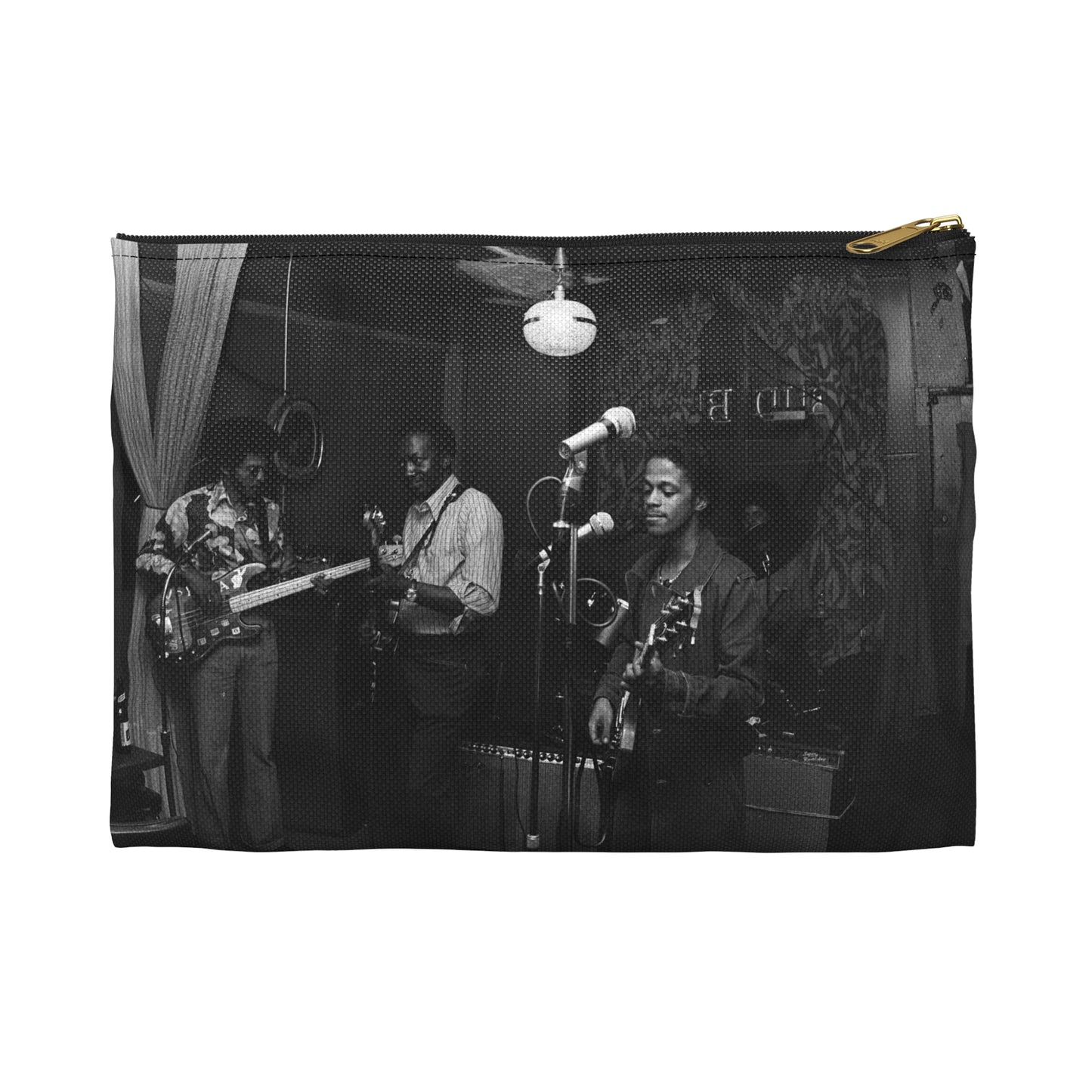 Checkerboard Lounge, 423 E. 43rd St., Chicago; Muddy Waters, Jr., Chicago, Illinois Large Organizer Pouch with Black Zipper