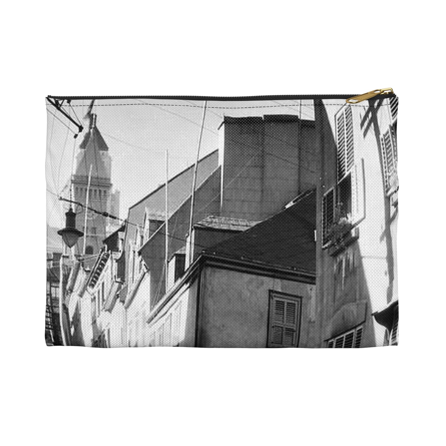 Rue St-Flavien, Quebec City, 1932 Large Organizer Pouch with Black Zipper