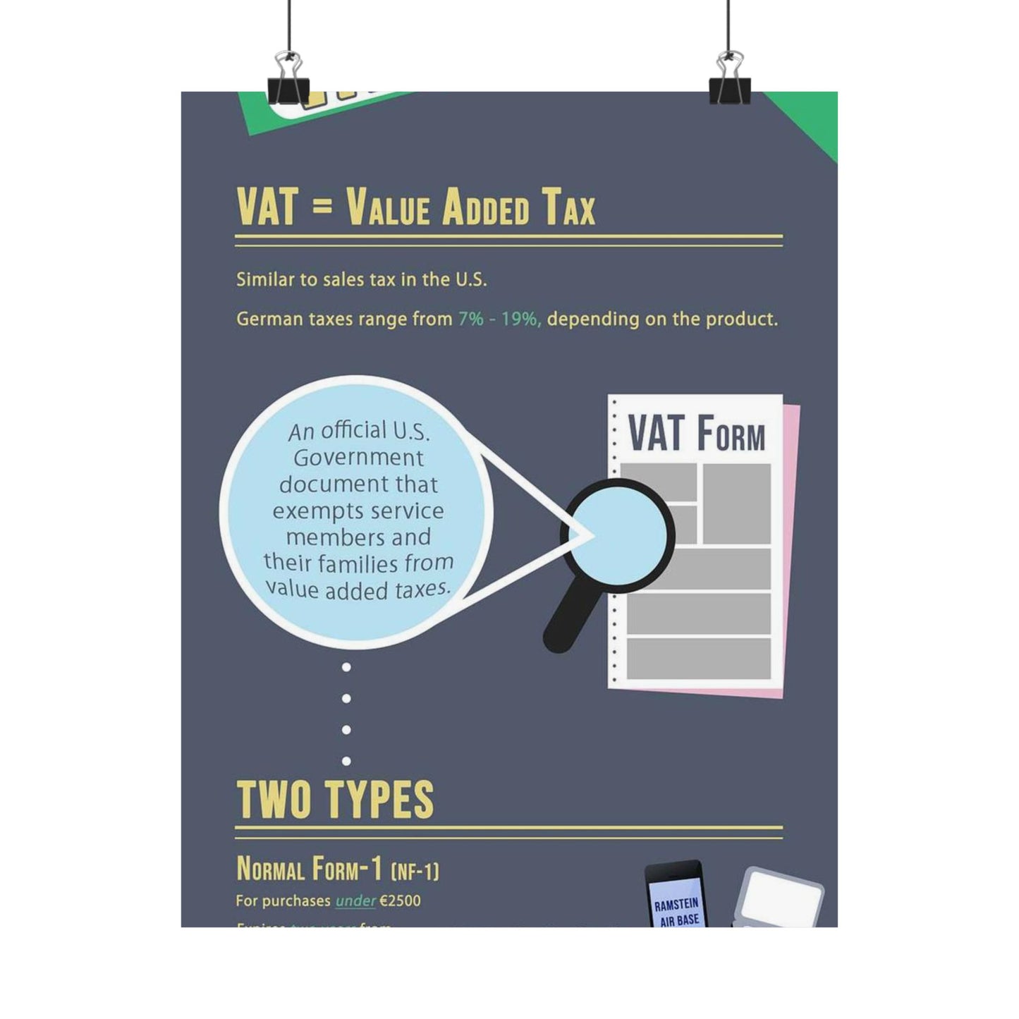 What is VAT? - A poster with a lot of different things on it High Quality Matte Wall Art Poster for Home, Office, Classroom