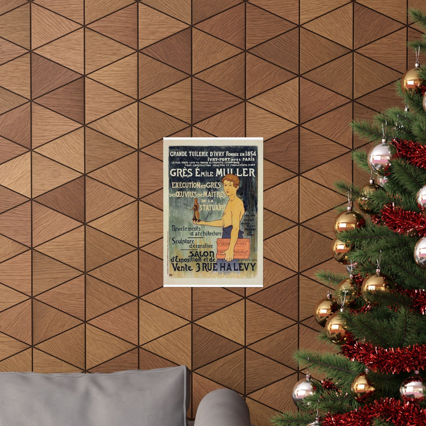 Affiche pour la "Grande Tuilerie d'Ivry" (Usine Émile Muller). High Quality Matte Wall Art Poster for Home, Office, Classroom