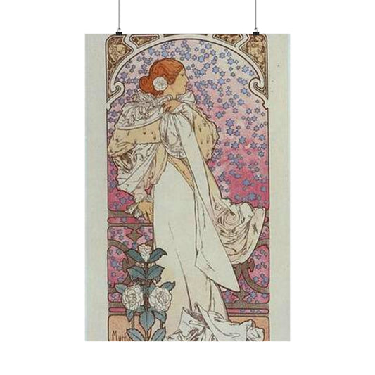 Affiche pour le Théâtre de la Renaissance, "la Dame aux Camélias". High Quality Matte Wall Art Poster for Home, Office, Classroom