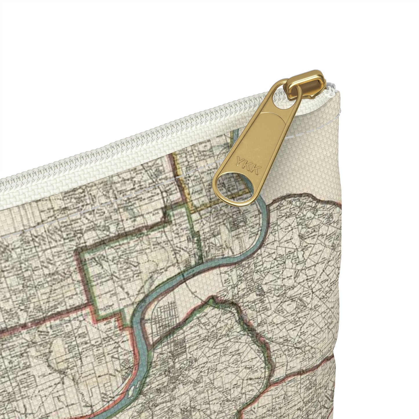 Farm line map of Allegheny County, Pennsylvania / Large Organizer Pouch with Black Zipper