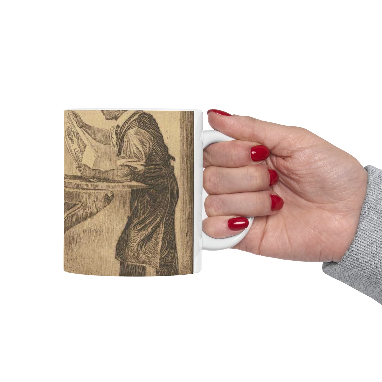 Lilien Printing press - Public domain portrait print Beautiful Novelty Ceramic Coffee Mug 11oz