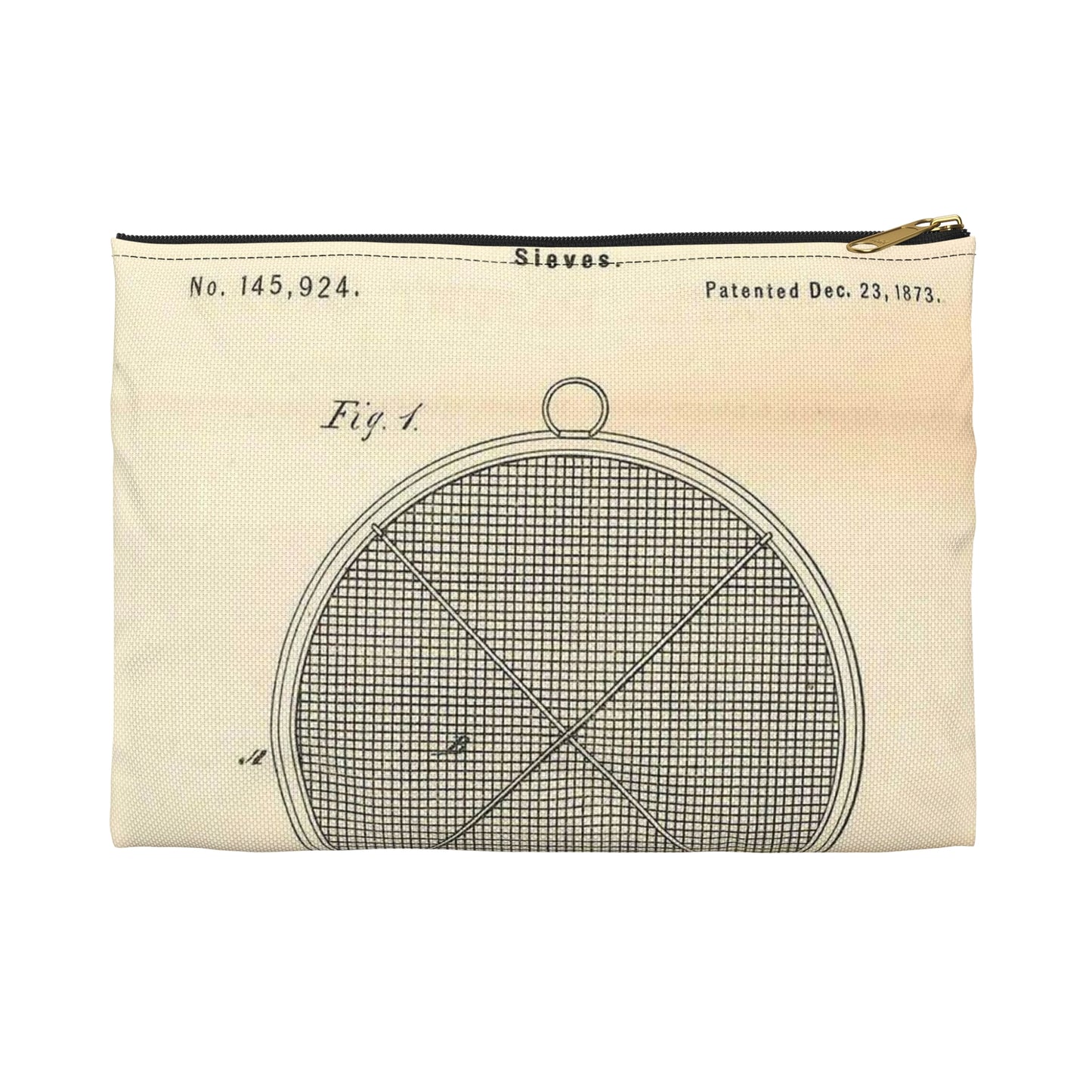 Patent Case File No. 145,924, Improvement in Sieves, Inventor- George Wright. - DPLA - a7a17ded40bdce4ed8e081156174bb00 (page 16) Large Organizer Pouch with Black Zipper