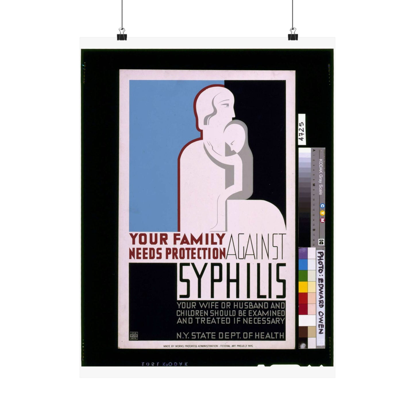 Your family needs protection against syphilis Your wife or husband and children should be examined and treated if necessary. High Quality Matte Wall Art Poster for Home, Office, Classroom