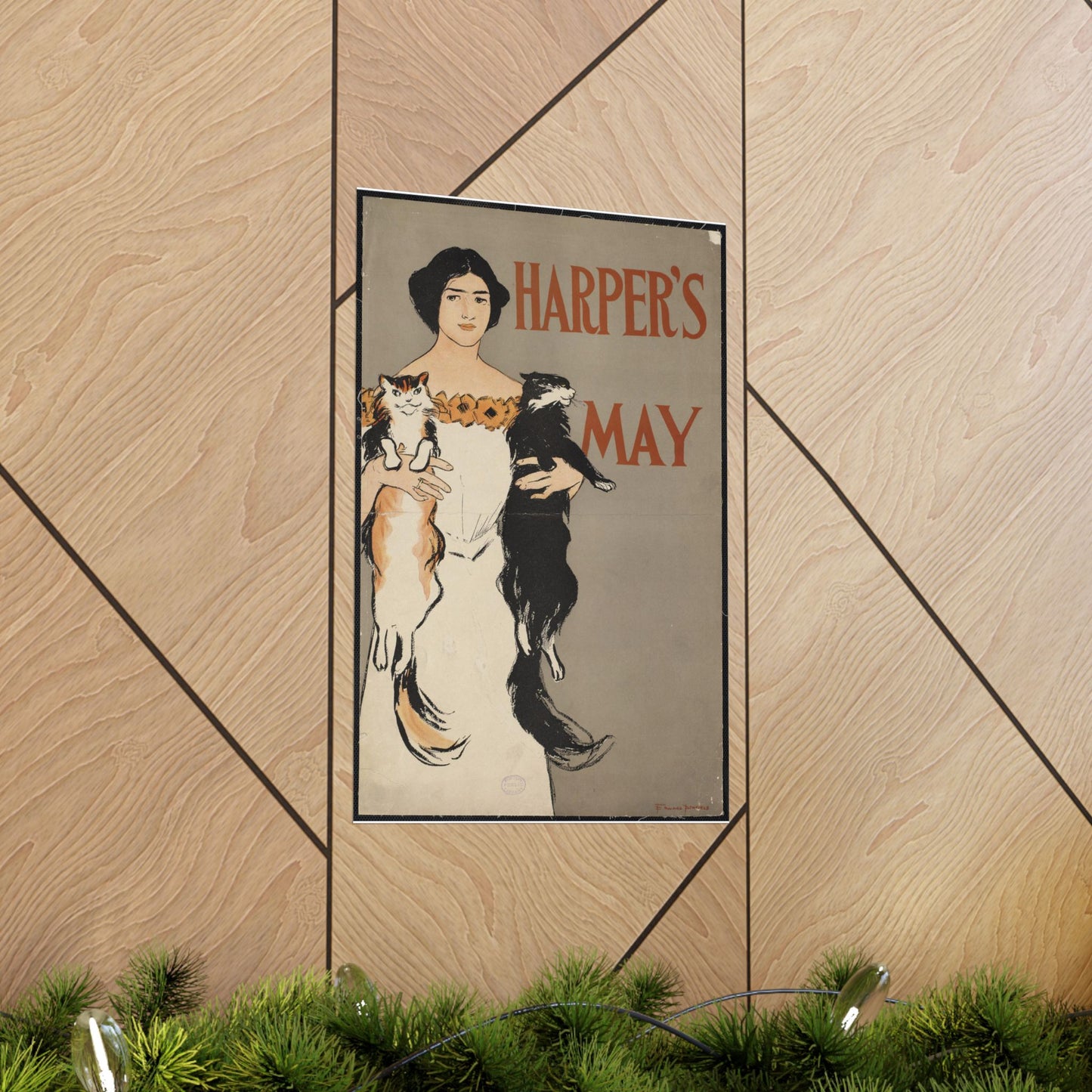 Edward Penfield - Harper's May, Art Nouveau Poster High Quality Matte Wall Art Poster for Home, Office, Classroom