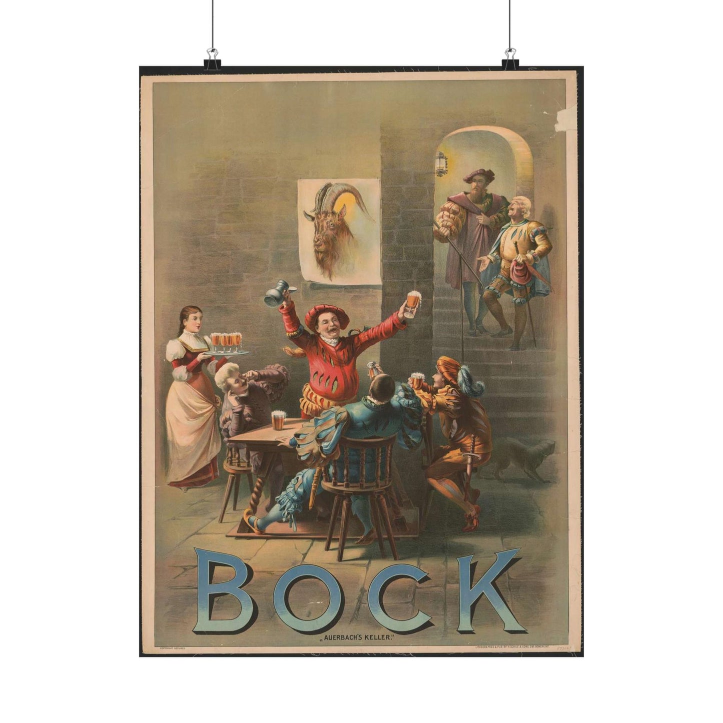 Bock, "Auerbach's keller" - Print, Library of Congress collection High Quality Matte Wall Art Poster for Home, Office, Classroom