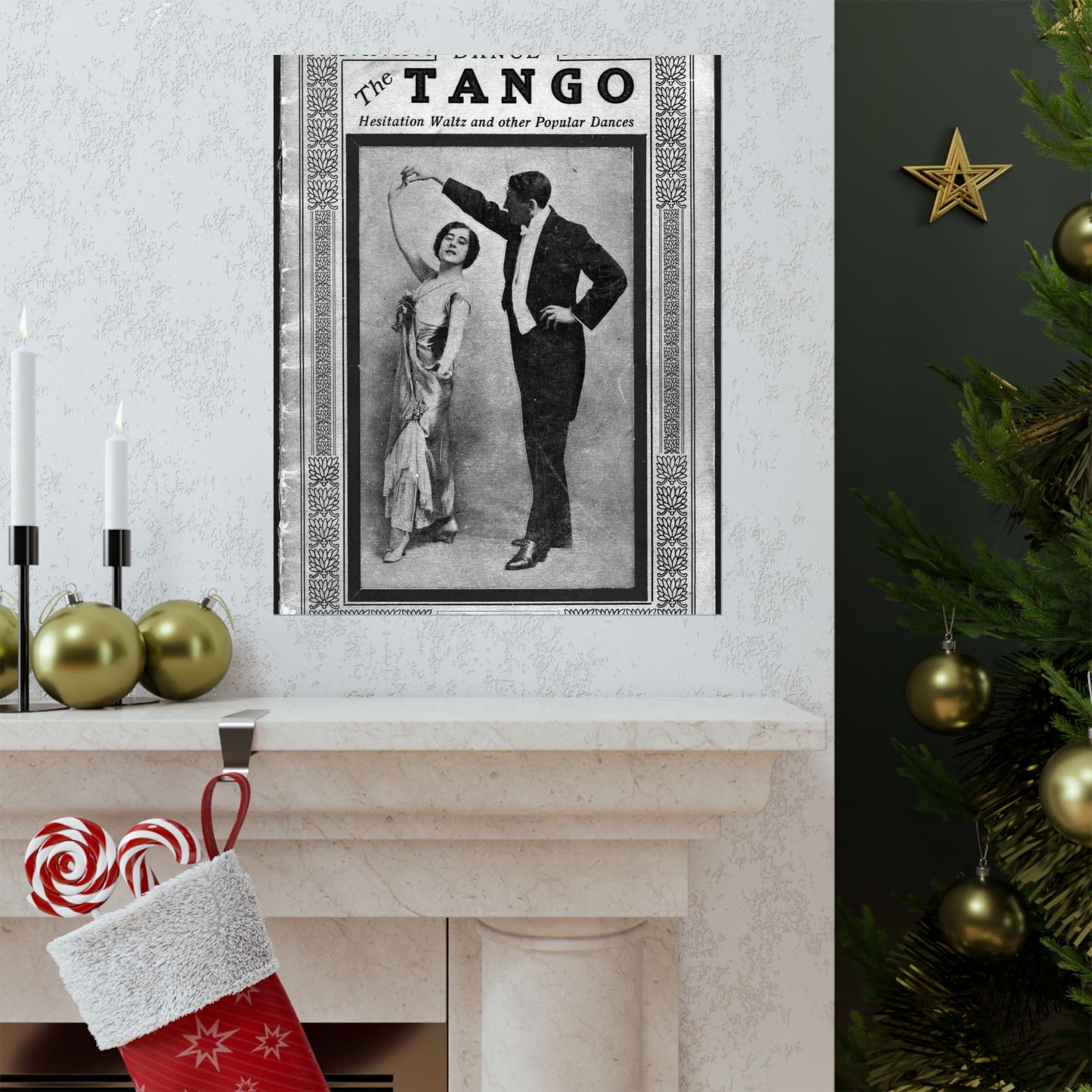 The tango as standardized and taught by the representative dancing masters of the North American continent; tango two-step, hesitation waltz, Boston glide, one-step High Quality Matte Wall Art Poster for Home, Office, Classroom