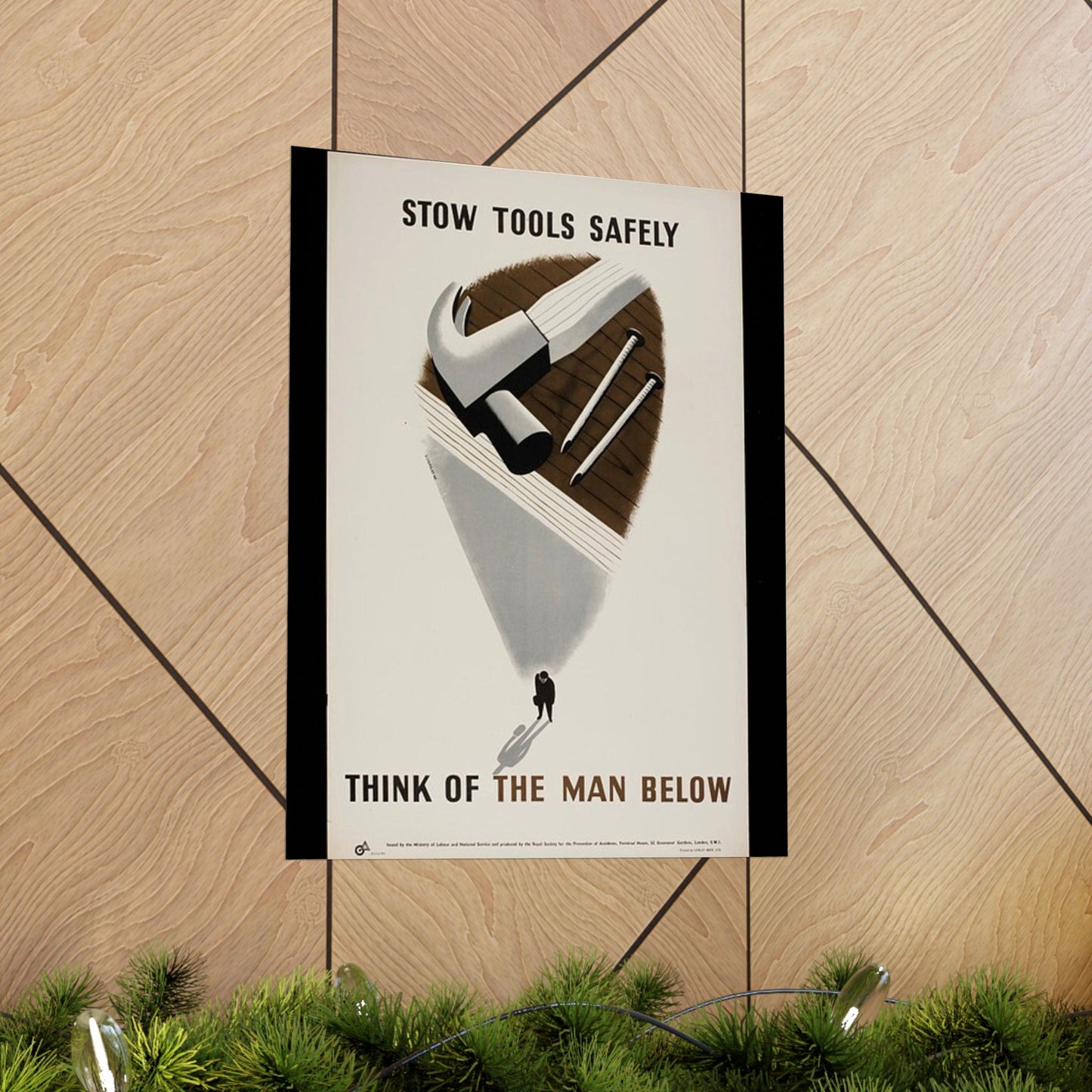 Stow Tools Safely Tom Eckersley High Quality Matte Wall Art Poster for Home, Office, Classroom