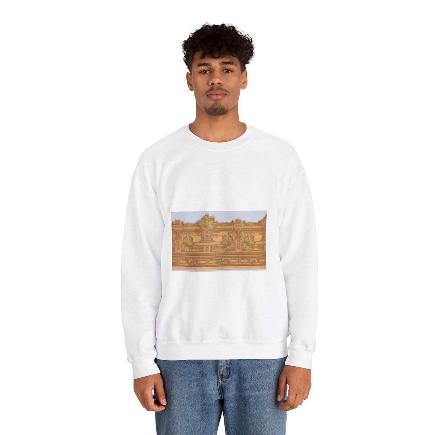 Wallpaper - A picture of a painting on a wall White Heavy Blend Adult Crew Neck SweatShirt