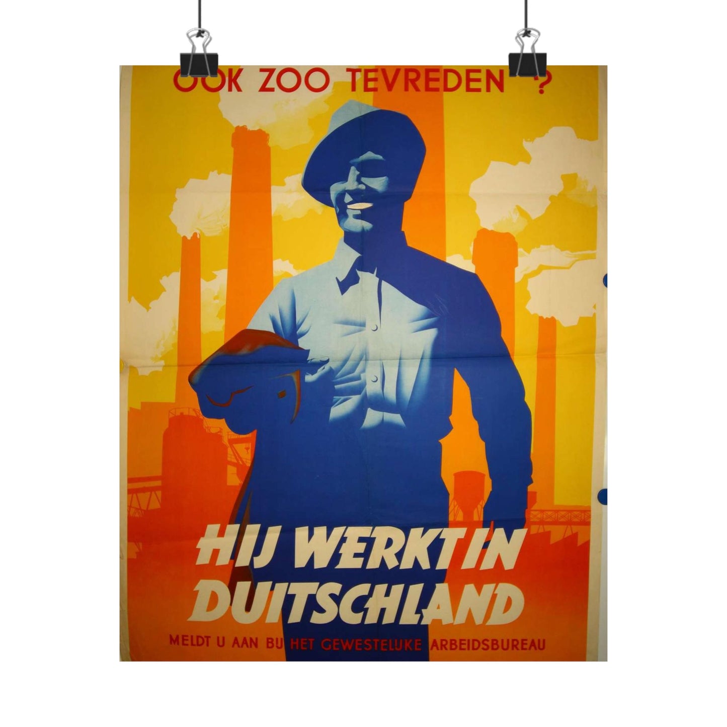 Ook zoo tevreden? - Art Deco public domain image High Quality Matte Wall Art Poster for Home, Office, Classroom