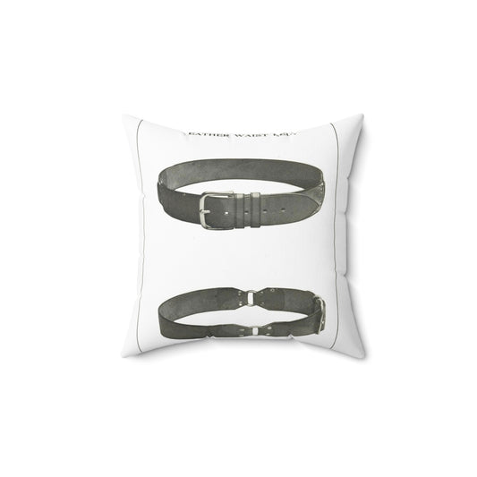 Patent drawing - Leather Waist Belt - . Public domain  image Decorative Accent Square Pillow