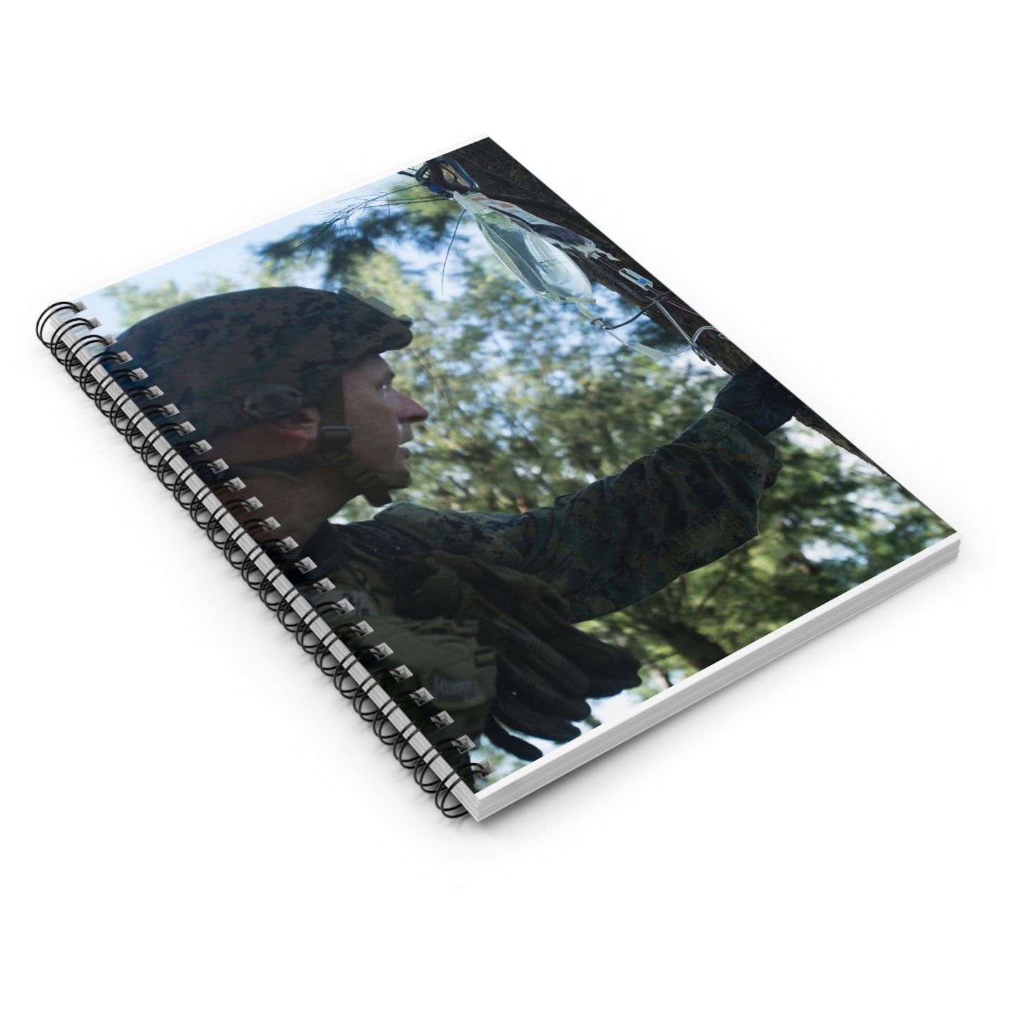 Lt. Cmdr. Russell Wier, battalion surgeon with Battalion Spiral Bound Ruled Notebook with Printed Cover