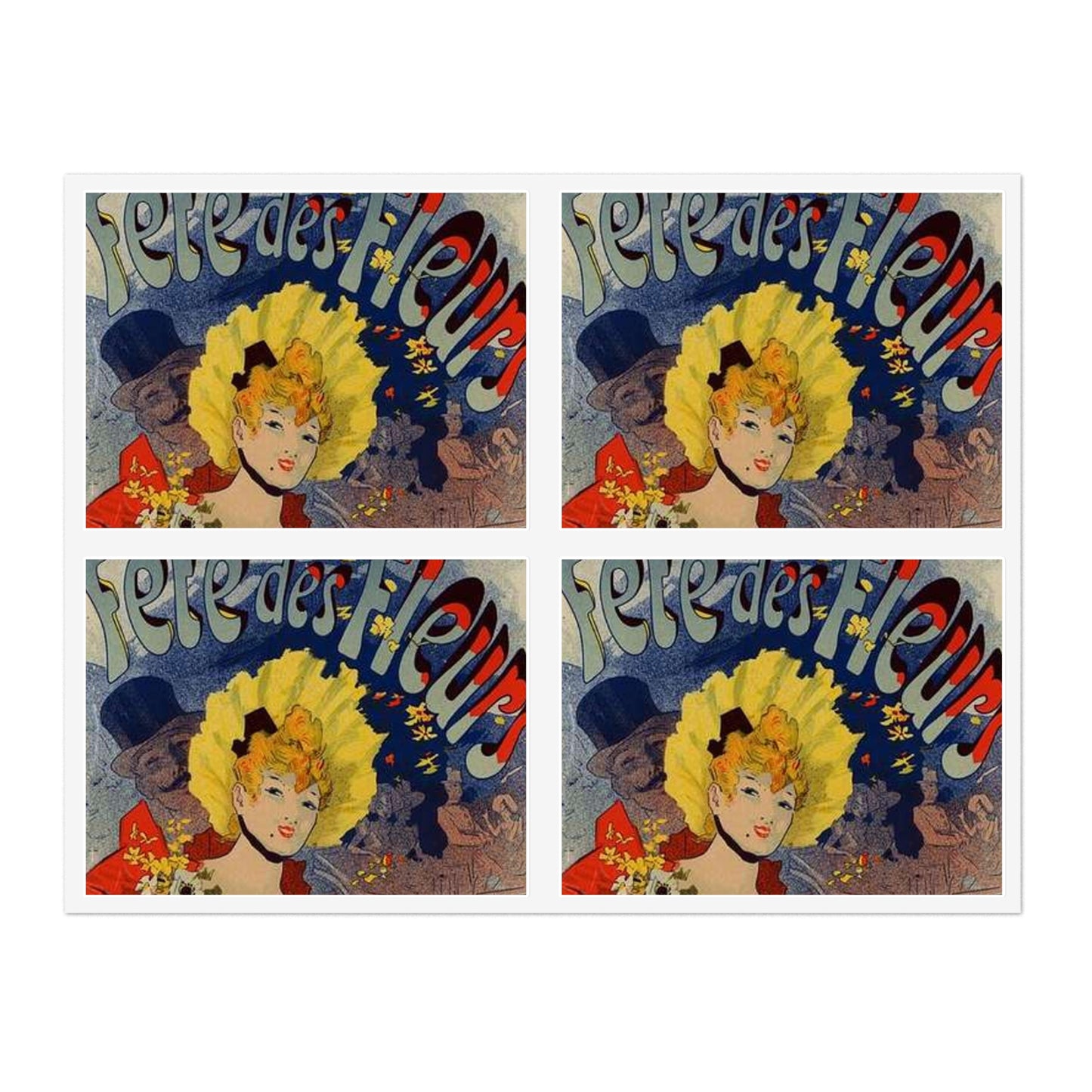 Affiche pour la "Fête des Fleurs de Bagnères-de-Luchon". Laminated UV Protective Vinyl Stickers