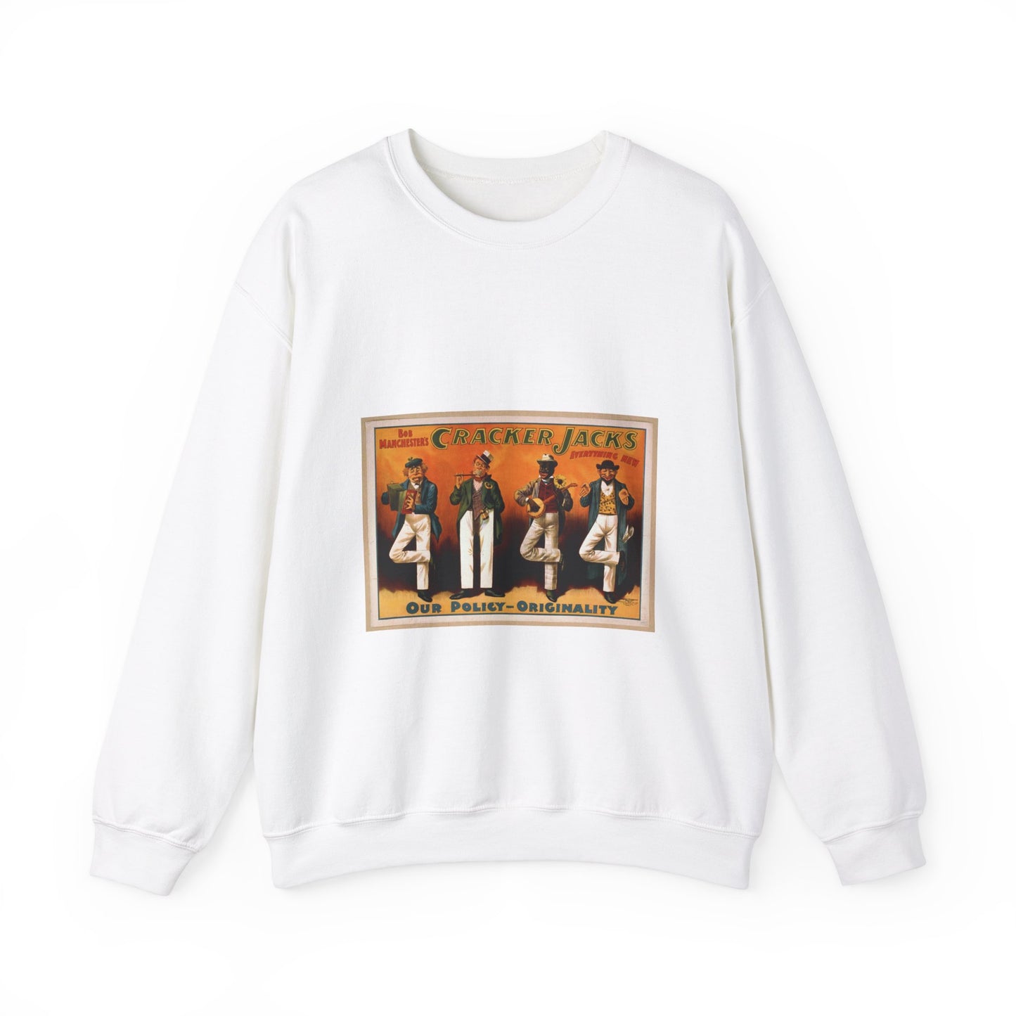 Bob Manchester's Cracker Jacks everything new. White Heavy Blend Adult Crew Neck SweatShirt