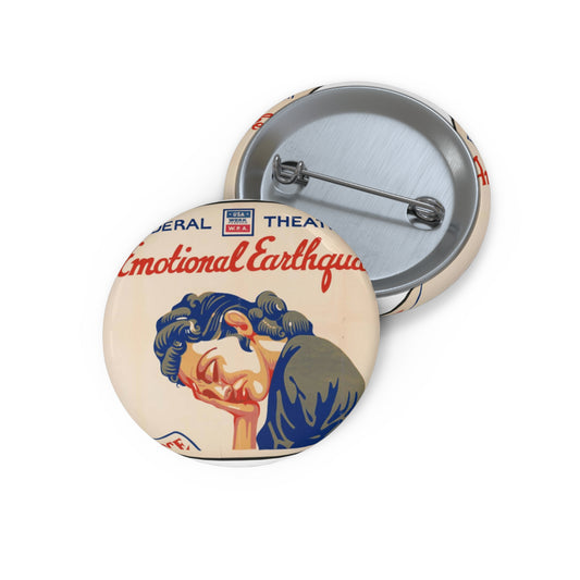 A Bill of Divorcement - Public domain poster, Music division, Library of Congress Pin Buttons with Crisp Design