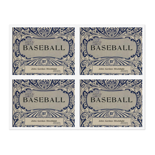 Baseball, musical notation - Baseball sheet music. Laminated UV Protective Vinyl Stickers