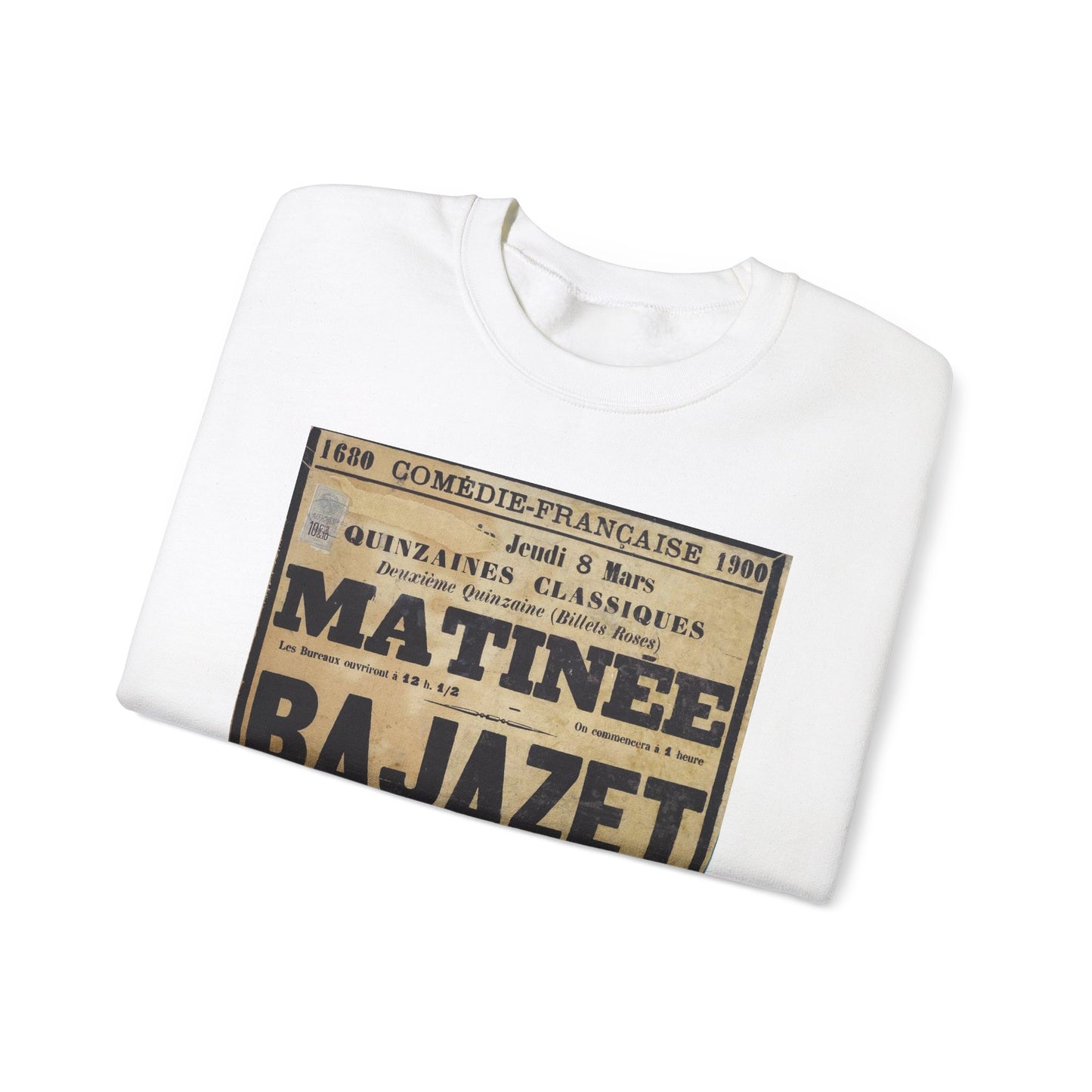 Poster of Bajazet 1900 - A poster advertising a concert in paris White Heavy Blend Adult Crew Neck SweatShirt