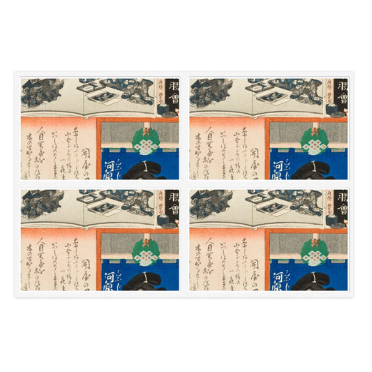 Sekiya no Sato; The Actor Kawarasaki Gonjuro LACMA M.2007.152.51 Laminated UV Protective Vinyl Stickers