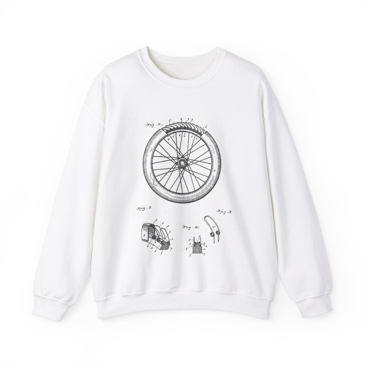 Patent drawing - Patent 573907 Public domain  image White Heavy Blend Adult Crew Neck SweatShirt