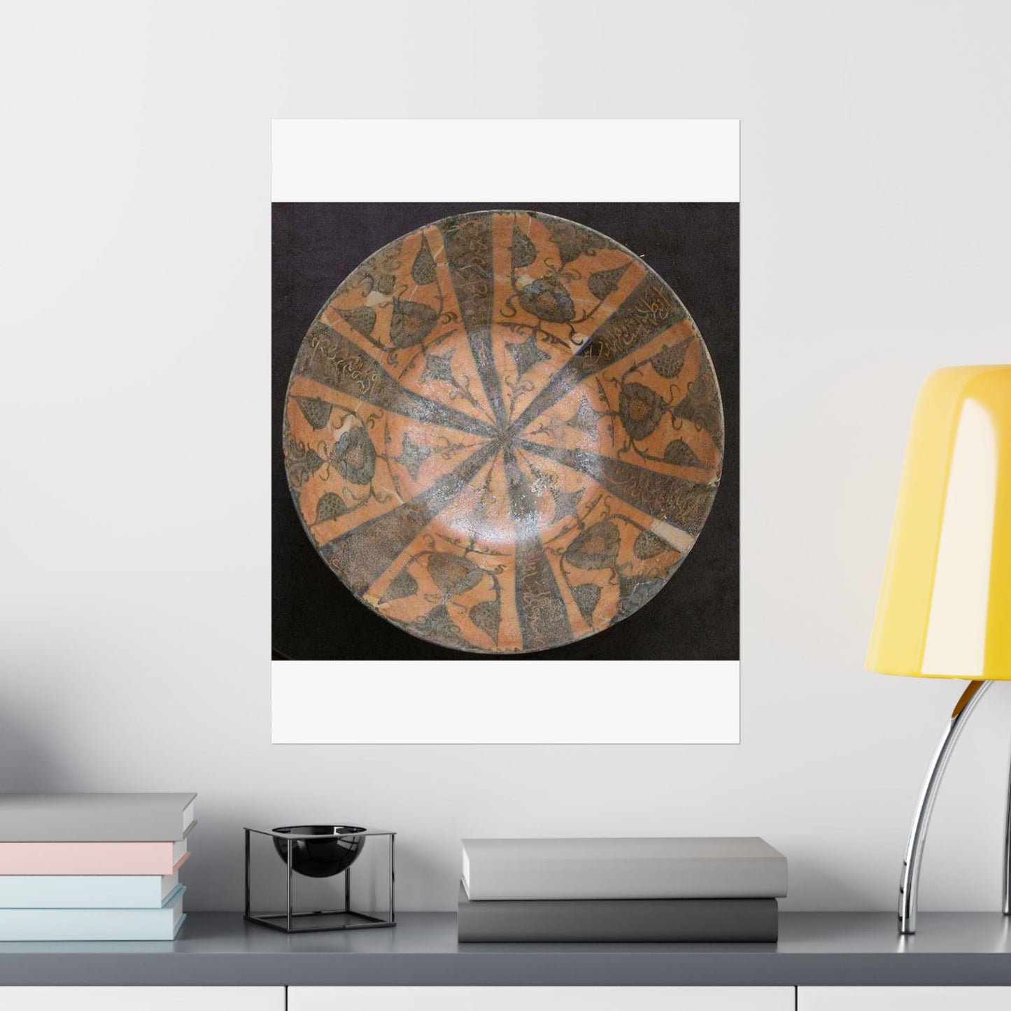 Bowl, Iran, 12th century - Public domain photo of museum object High Quality Matte Wall Art Poster for Home, Office, Classroom
