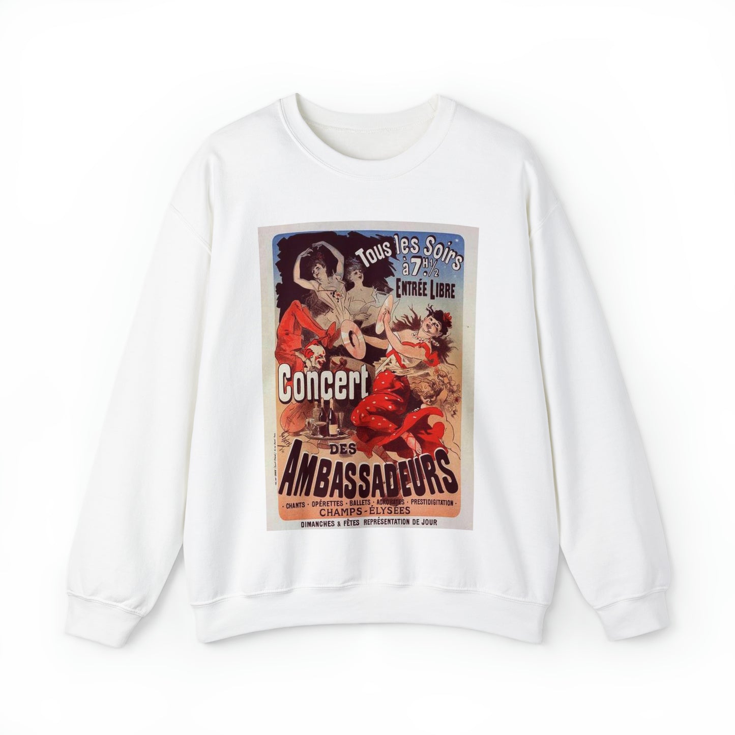 Affiche pour le "Concert des Ambassadeurs". White Heavy Blend Adult Crew Neck SweatShirt