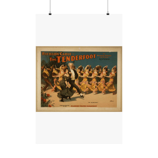 Richard Carle in The tenderfoot an operatic comedy in 3 acts : book by Richard Carle ; music by H.L. Heartz. High Quality Matte Wall Art Poster for Home, Office, Classroom