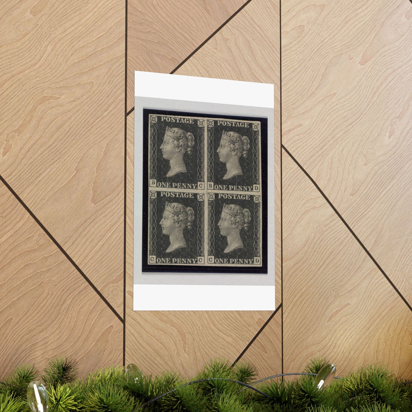 "Penny Black" postage stamps - postal stamp High Quality Matte Wall Art Poster for Home, Office, Classroom