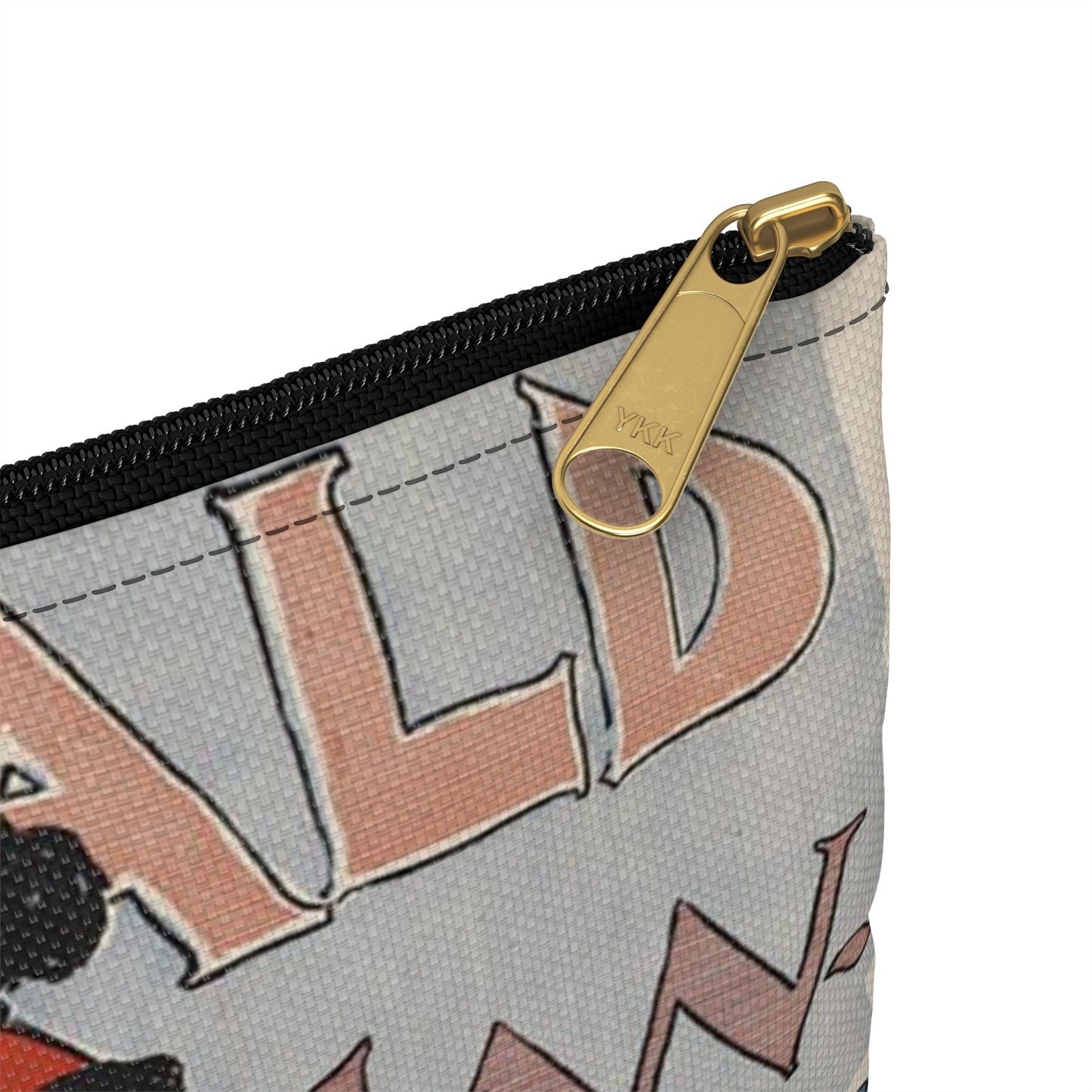 New York herald, Sunday Jan. 26th, 1896 Large Organizer Pouch with Black Zipper
