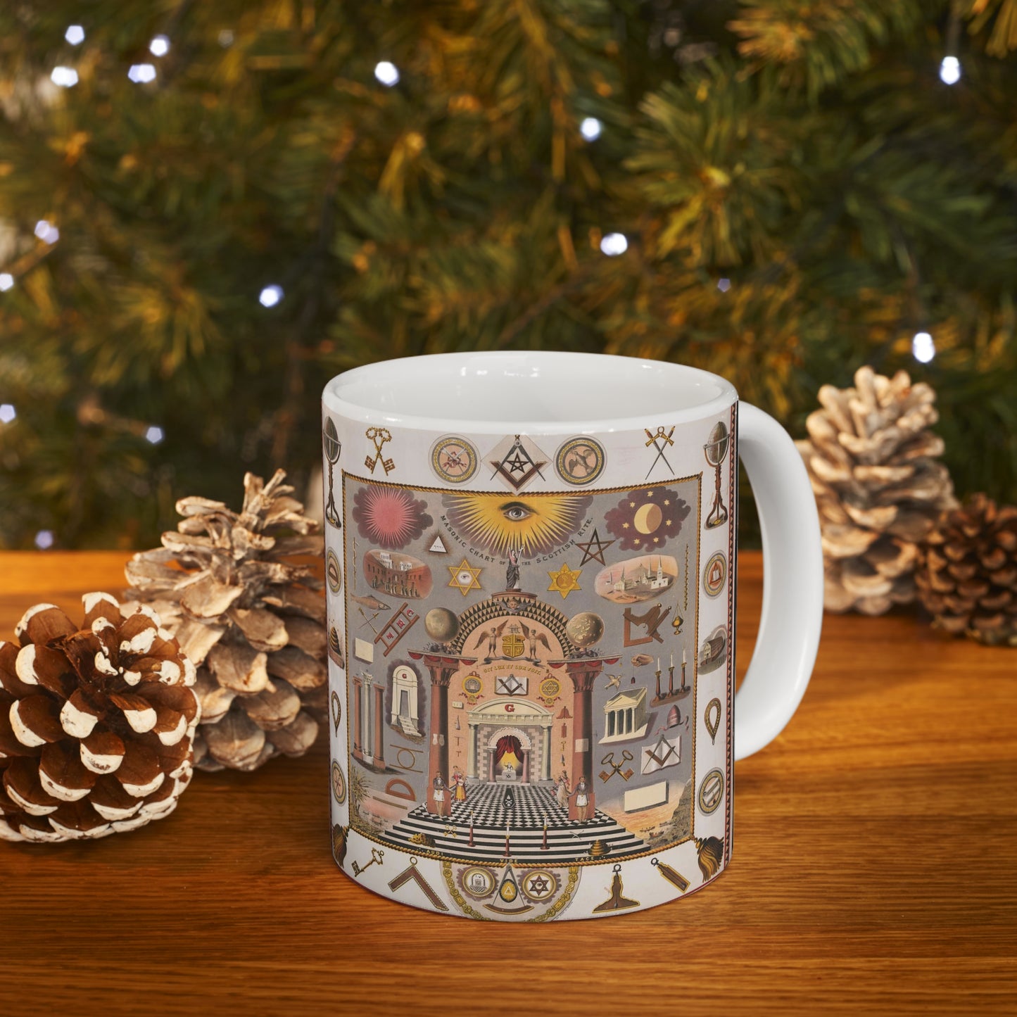 Masonic chart of the Scottish rite Beautiful Novelty Ceramic Coffee Mug 11oz