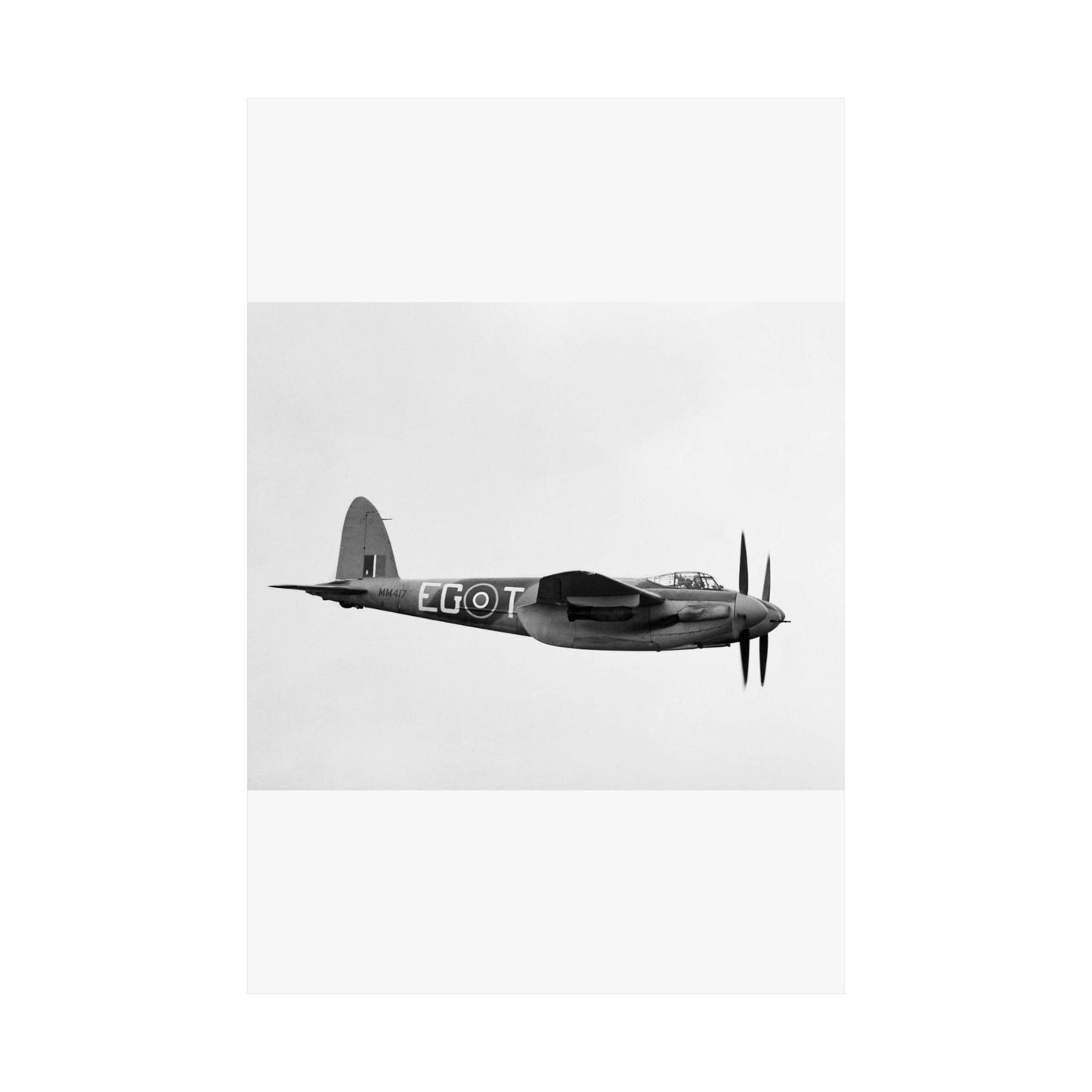 De Havilland Mosquito FB Mk VI of No. 487 Squadron RNZAF based at Hunsdon, Hertfordshire, 28 February 1944. CH12415 High Quality Matte Wall Art Poster for Home, Office, Classroom