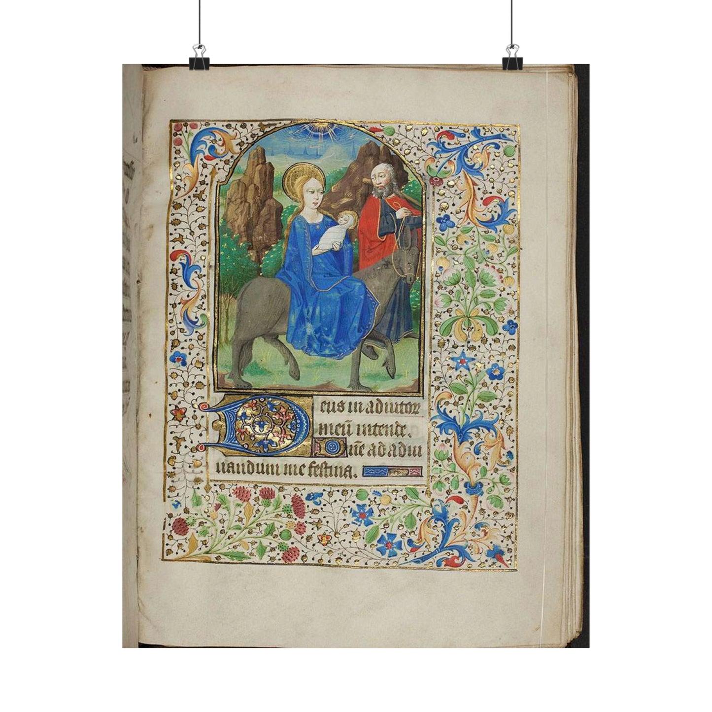 Book of Hours, f.73, (184 x 133 mm), 15th century, Alexander Turnbull Library, MSR-02. (6046619365) High Quality Matte Wall Art Poster for Home, Office, Classroom