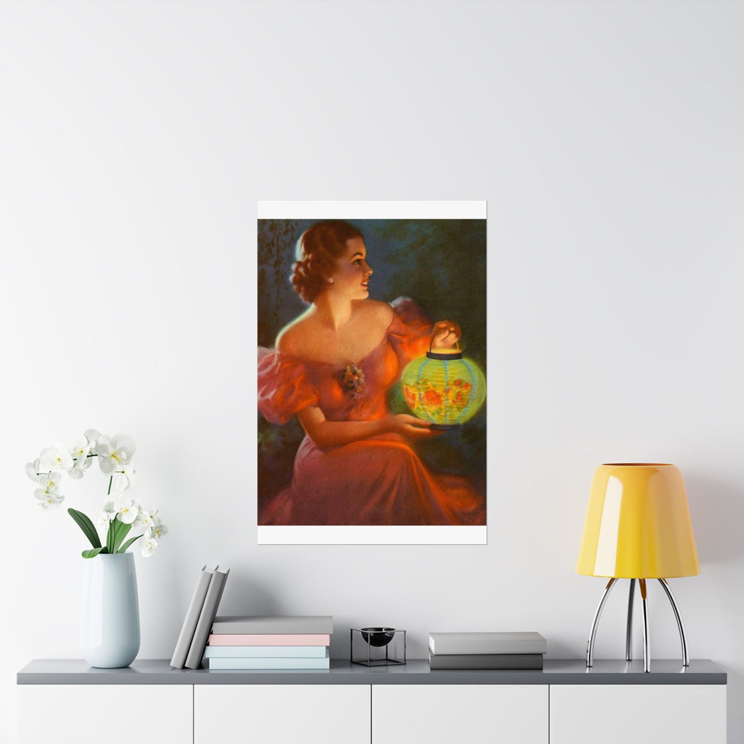 Lantern Glow by Edward Mason Eggleston High Quality Matte Wall Art Poster for Home, Office, Classroom