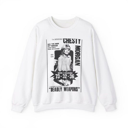 Deadly weapons poster 01 - Public domain movie poster White Heavy Blend Adult Crew Neck SweatShirt