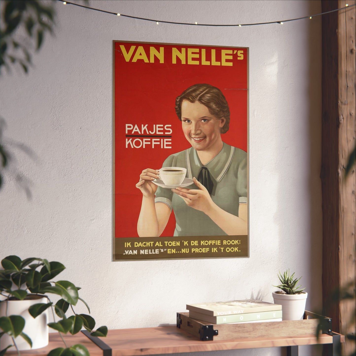 Van Nelle's pakjes koffie1936, Art Deco Poster High Quality Matte Wall Art Poster for Home, Office, Classroom