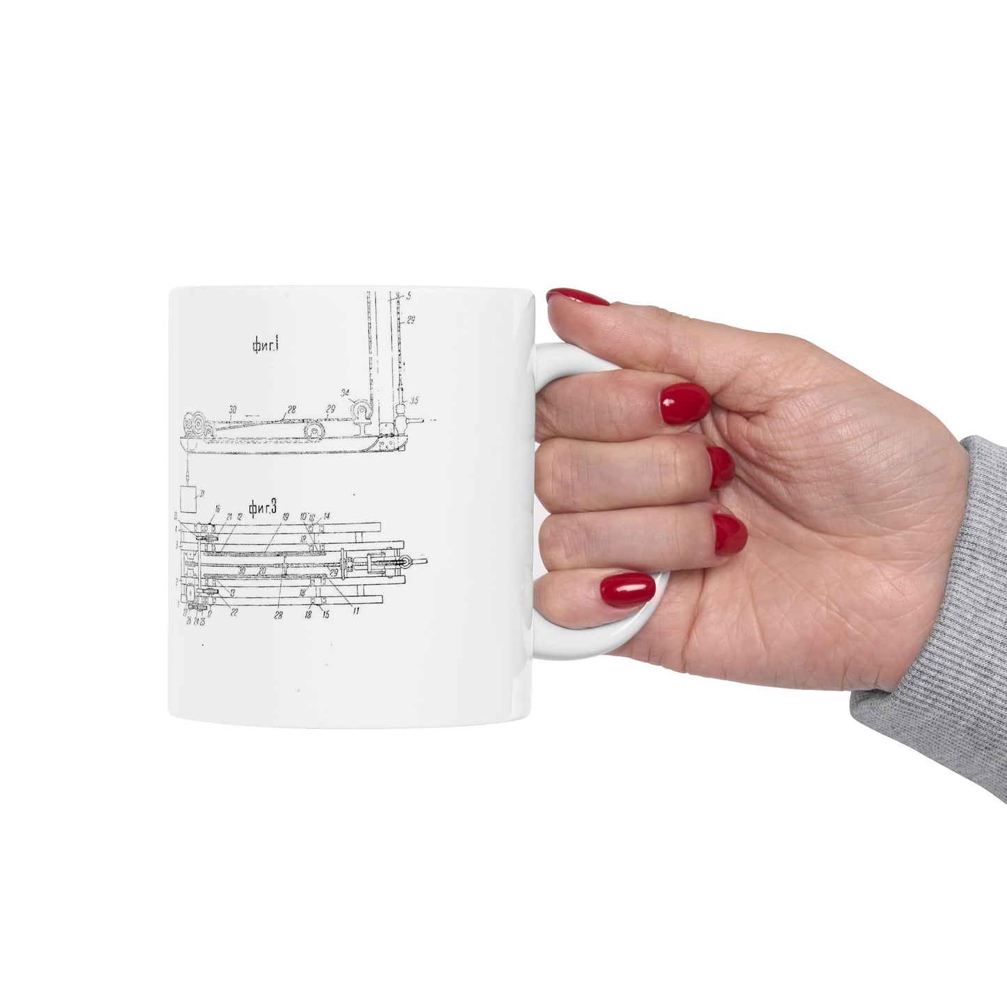 Patent drawing - Качалка для длинноходных глубинных насосов Public domain  image Beautiful Novelty Ceramic Coffee Mug 11oz