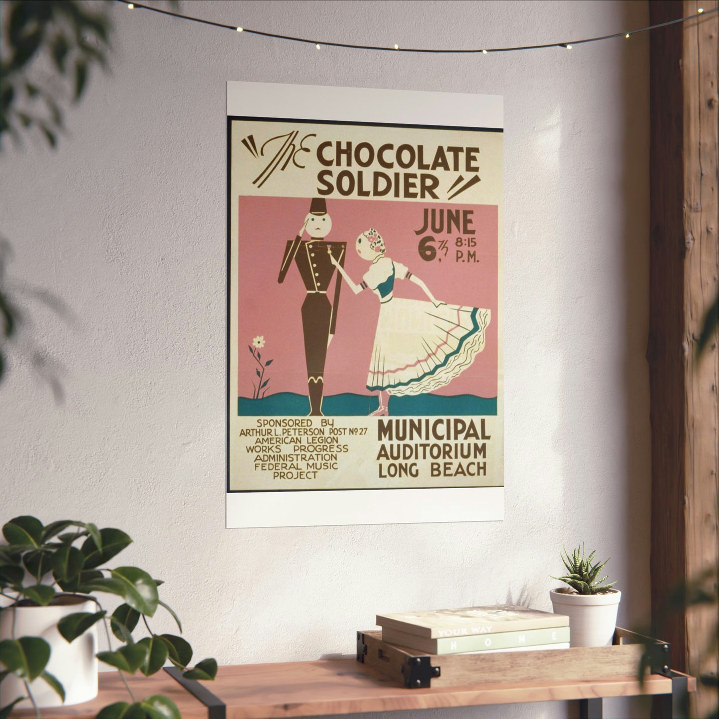 "The chocolate soldier" - WPA poster, Public domain, Library of Congress High Quality Matte Wall Art Poster for Home, Office, Classroom