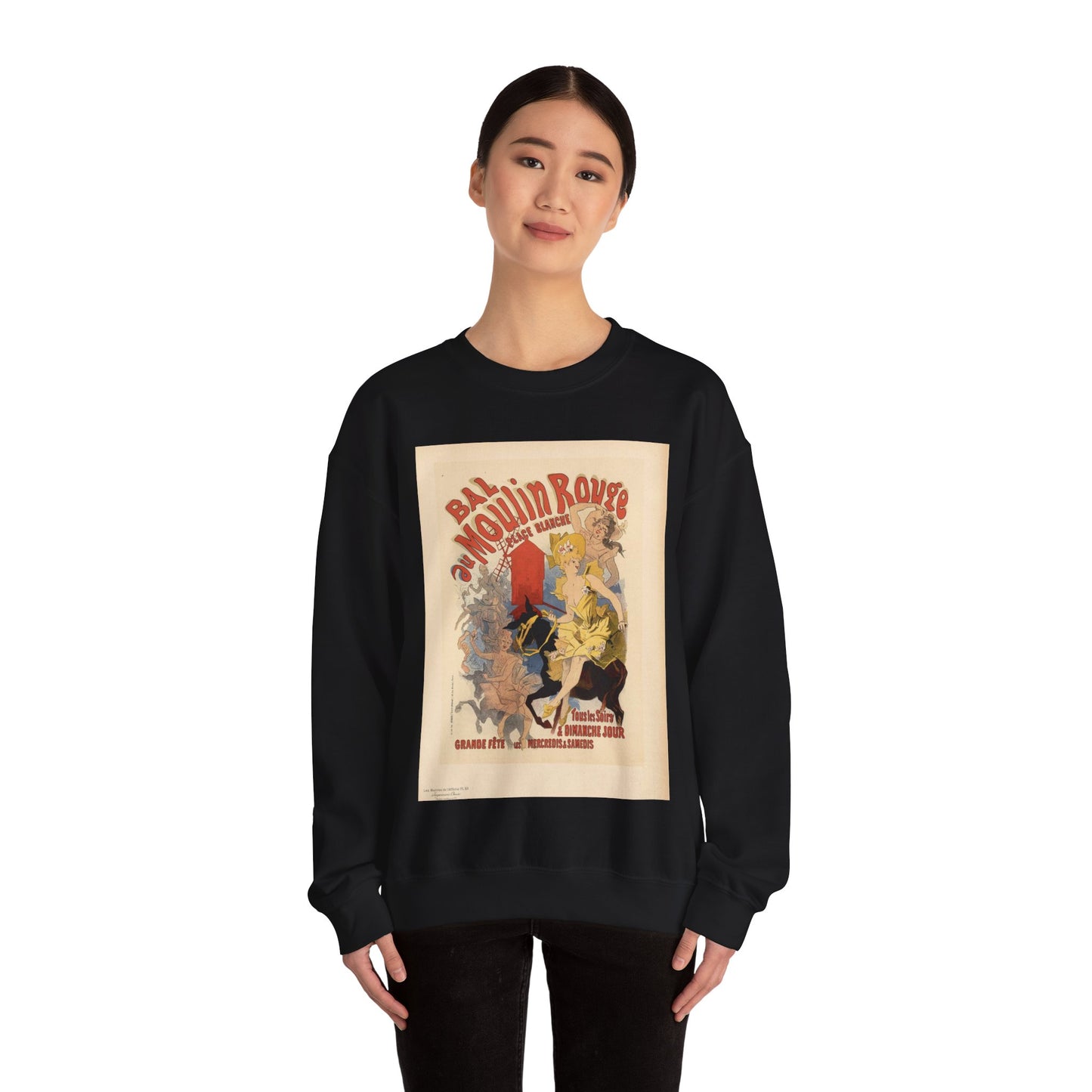 Maîtres de l'affiche V 2 - Pl 53 - Jules Chéret Black Heavy Blend Adult Crew Neck SweatShirt