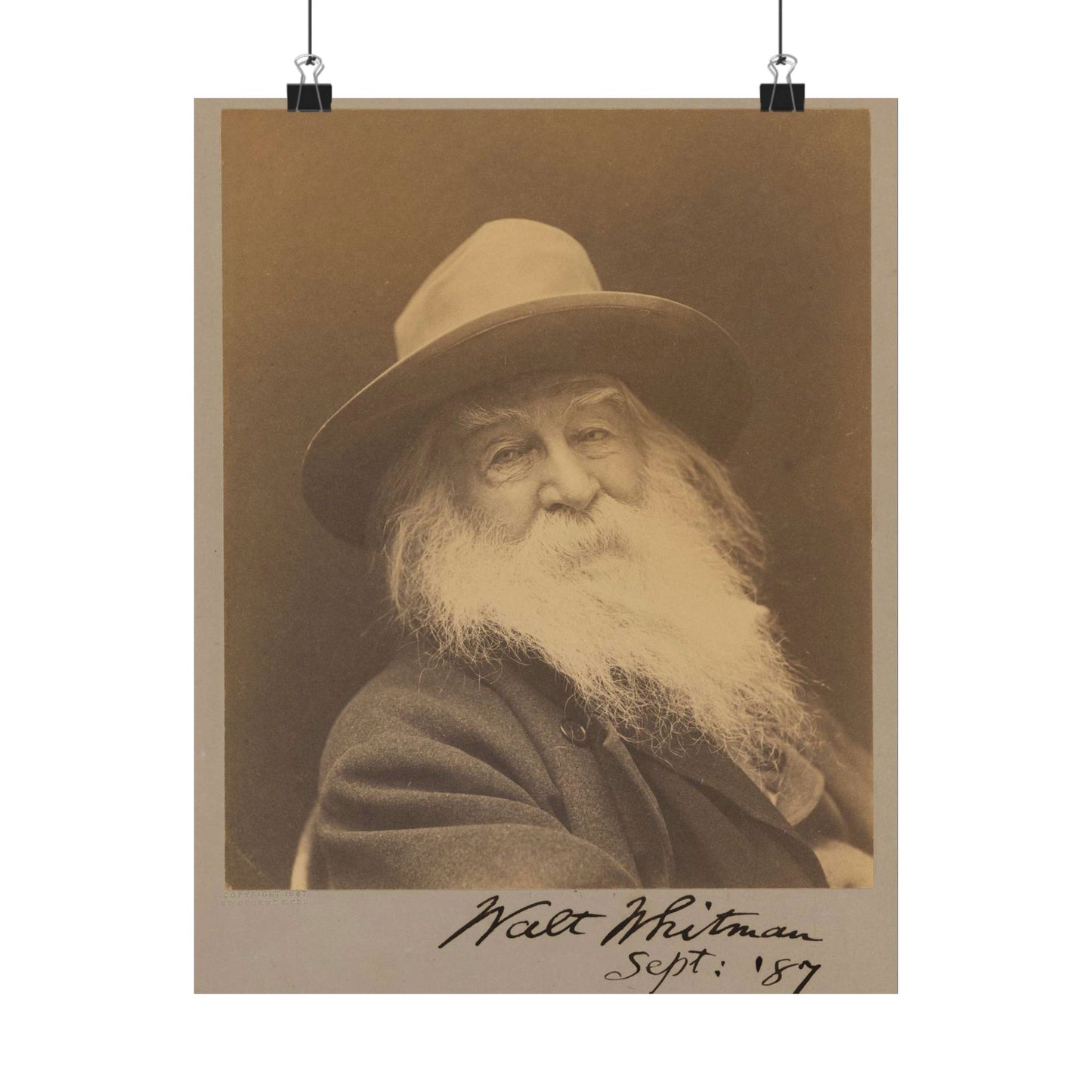 George C. Cox - Walt Whitman - Google Art Project High Quality Matte Wall Art Poster for Home, Office, Classroom