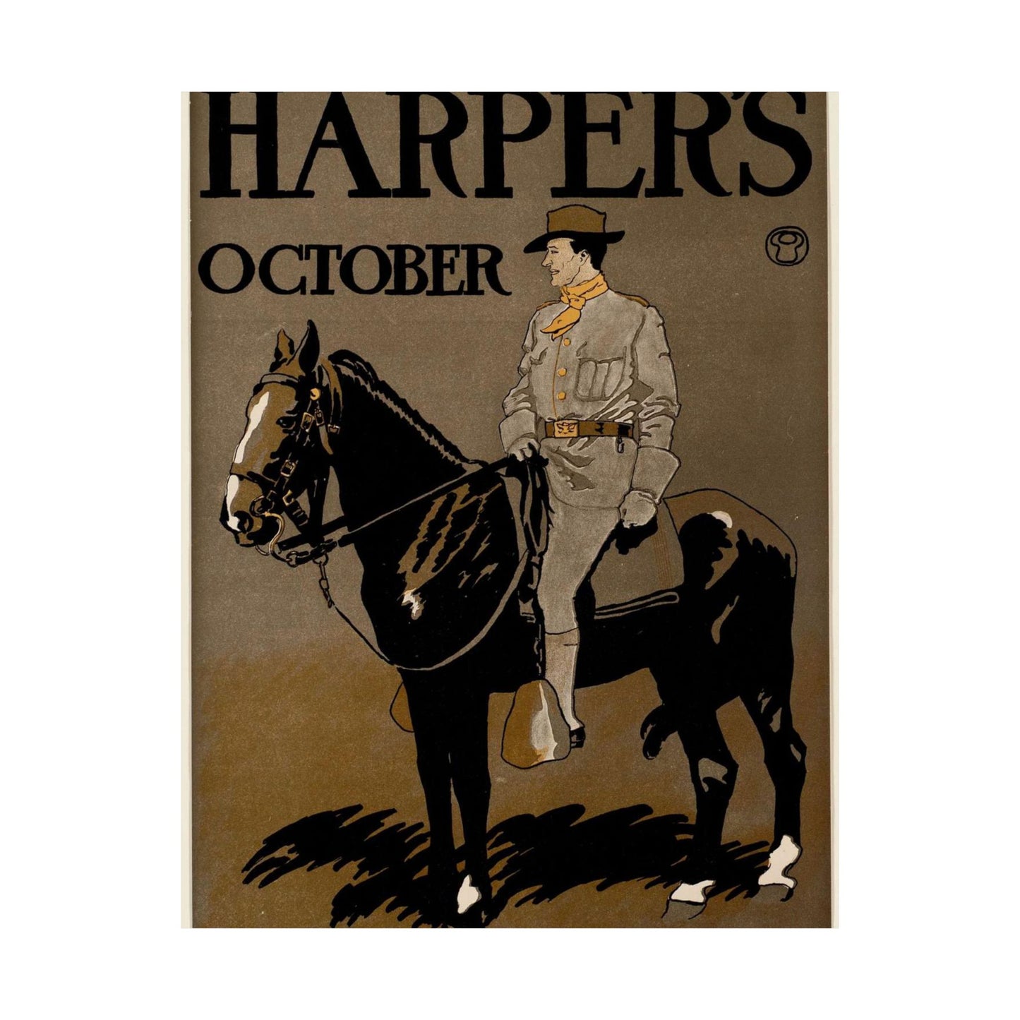 Edward Penfield - Edward Penfield, Harper's October High Quality Matte Wall Art Poster for Home, Office, Classroom