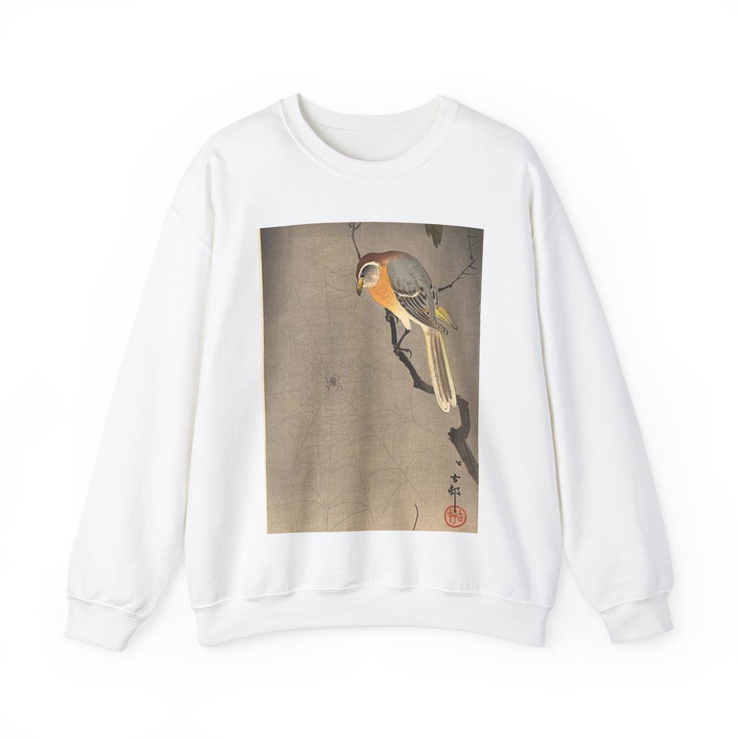 Koson - the-spiderweb, Ohara Koson White Heavy Blend Adult Crew Neck SweatShirt