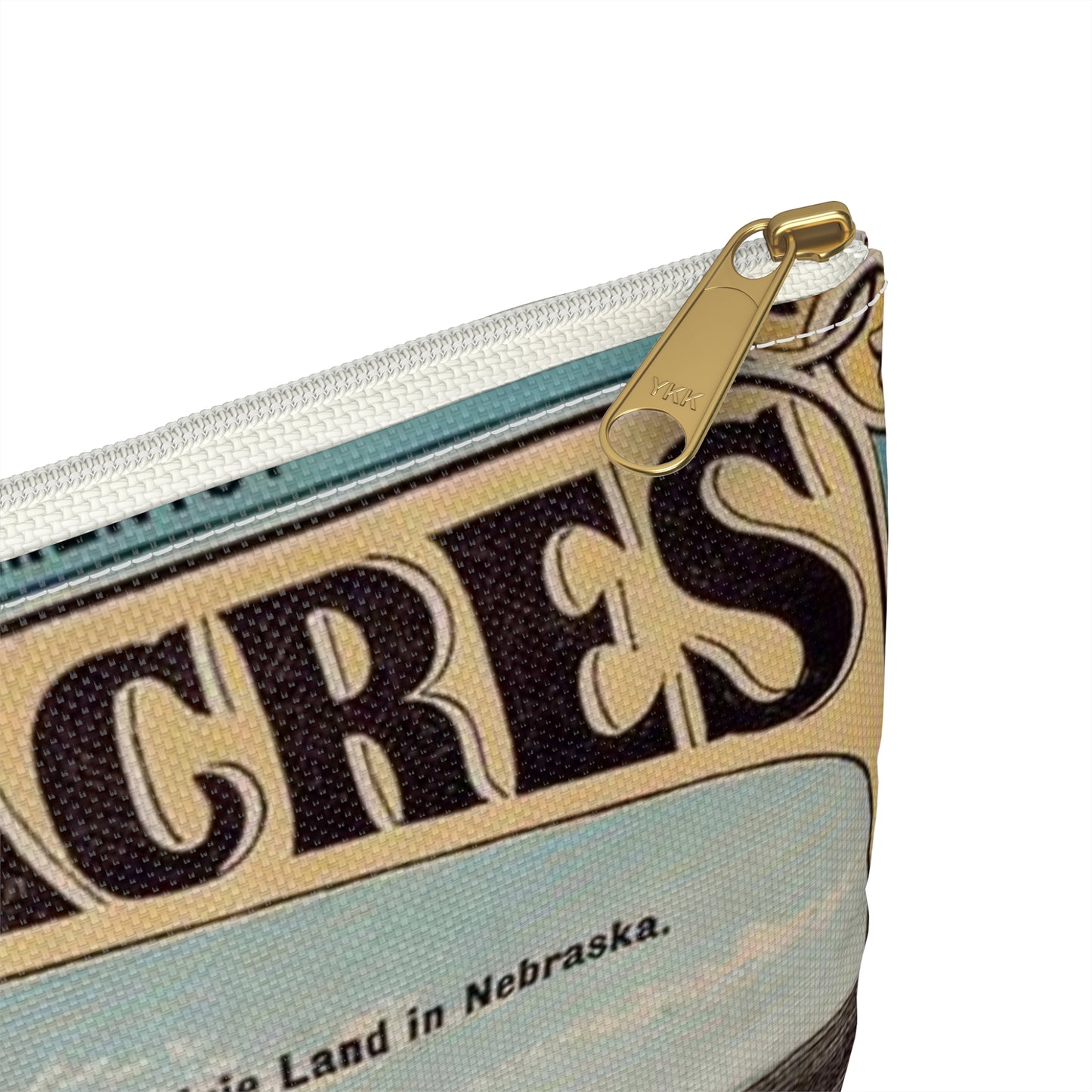 Millions of acres. Iowa and Nebraska. Land for sale on 10 years credit by the Burlington & Missouri River R. R. Co. at 6 per ct interest and low prices ... Buffalo. N. Y. Commercial advertiser printing house [1872]. Large Organizer Pouch with Black Zipper