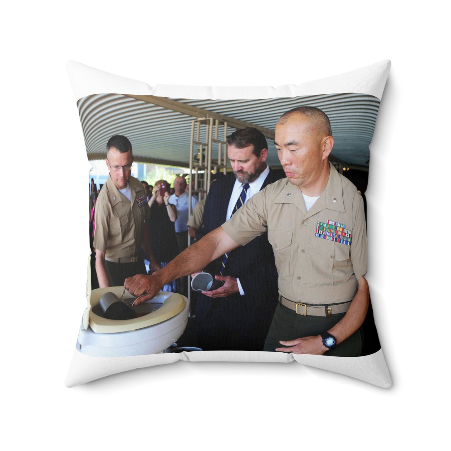 Lieutenant Colonel Brian S. Middleton, commanding officer Decorative Accent Square Pillow