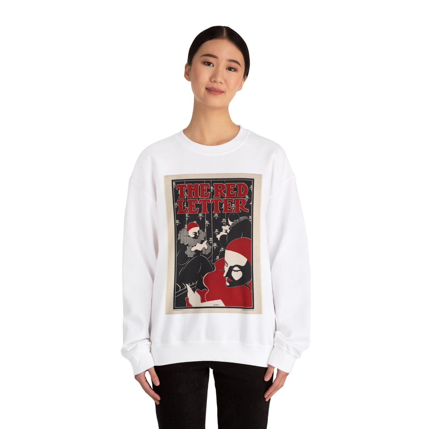 The red letter, Art Nouveau poster White Heavy Blend Adult Crew Neck SweatShirt