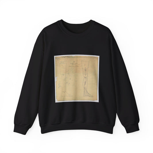 Patent drawing - for Jonathan Russell's Artificial Leg Public domain  image Black Heavy Blend Adult Crew Neck SweatShirt
