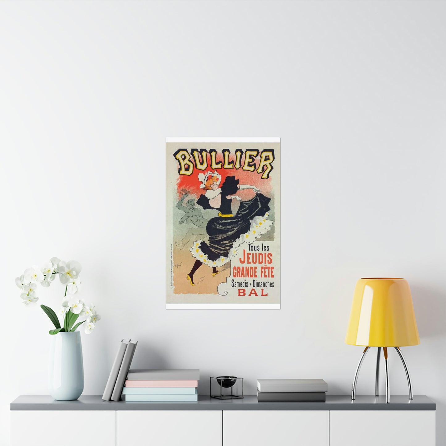 Affiche pour le "Bal Bullier".. Public domain reproduction. High Quality Matte Wall Art Poster for Home, Office, Classroom