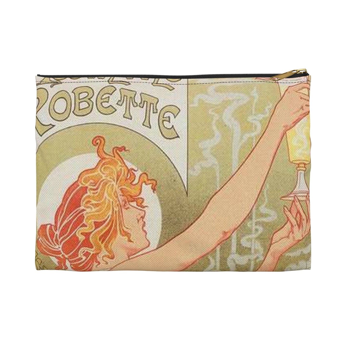 Affiche belge pour l' "Absinthe Robette". Large Organizer Pouch with Black Zipper