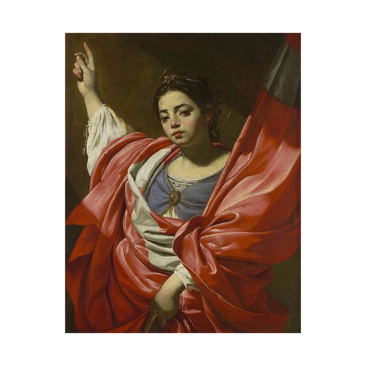 Vouet - School of - St. Ursula, c. 1620, 1961.285 High Quality Matte Wall Art Poster for Home, Office, Classroom