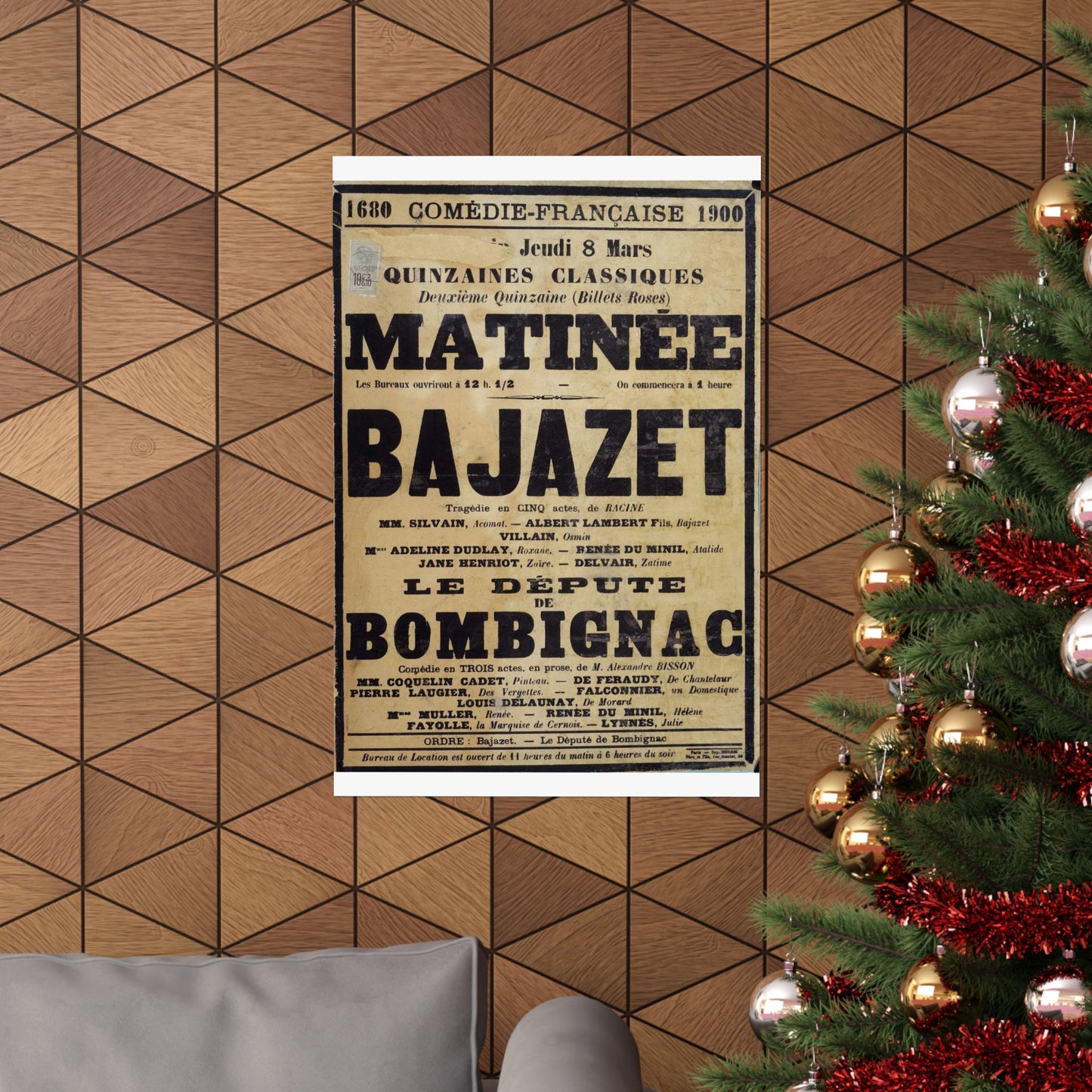 Poster of Bajazet 1900 - A poster advertising a concert in paris High Quality Matte Wall Art Poster for Home, Office, Classroom